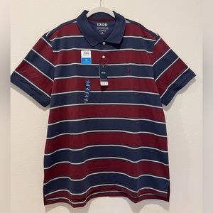 Izod, polo stripes, short sleeves